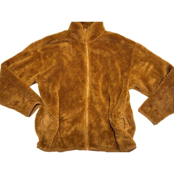 Victoria's Secret PINK Teddy Full Zip Jacket Stucco Brown Medium - Picture 3 of 12